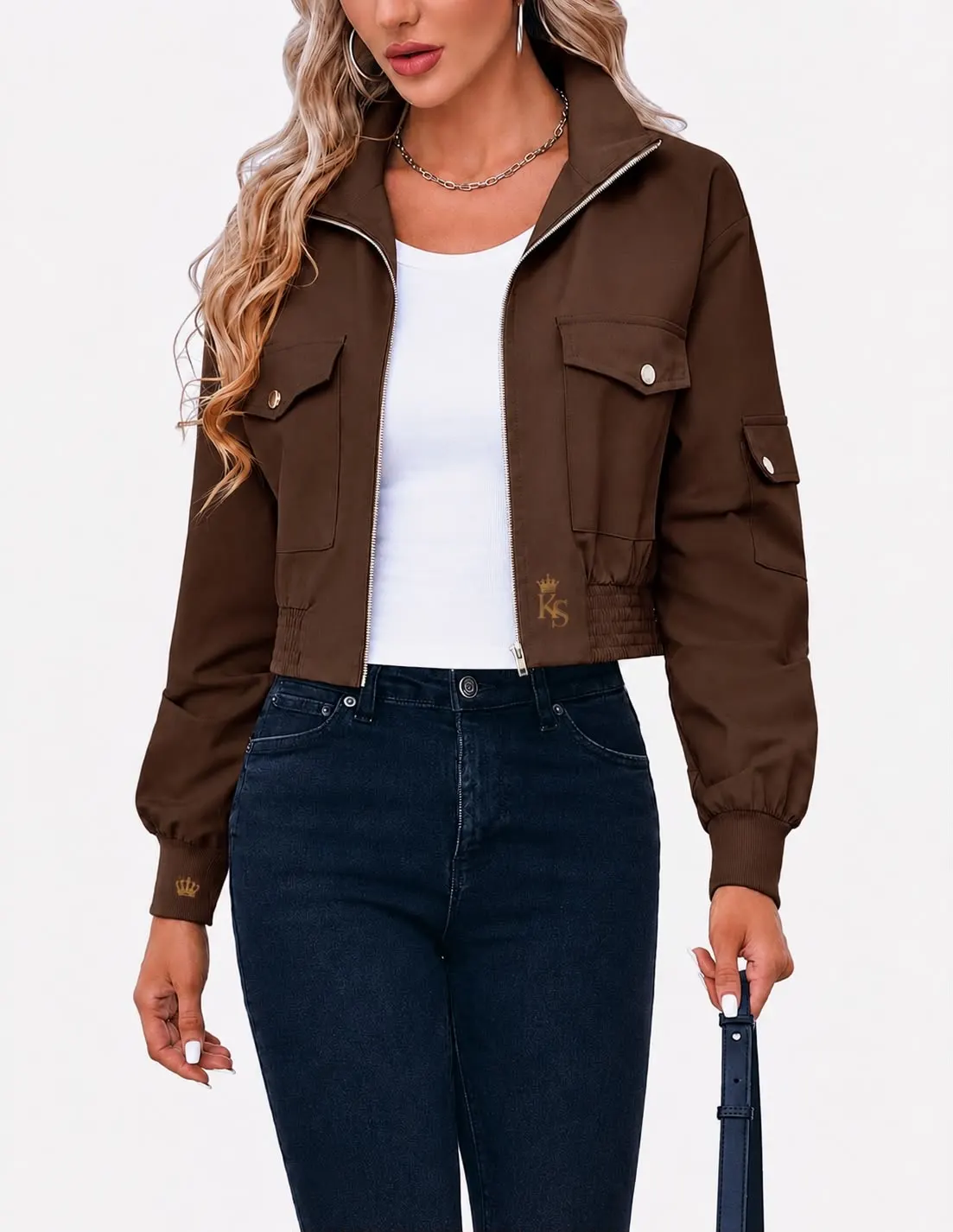 Kingdom Collection · Bomber Sovereign (Mujer) · Cafe
